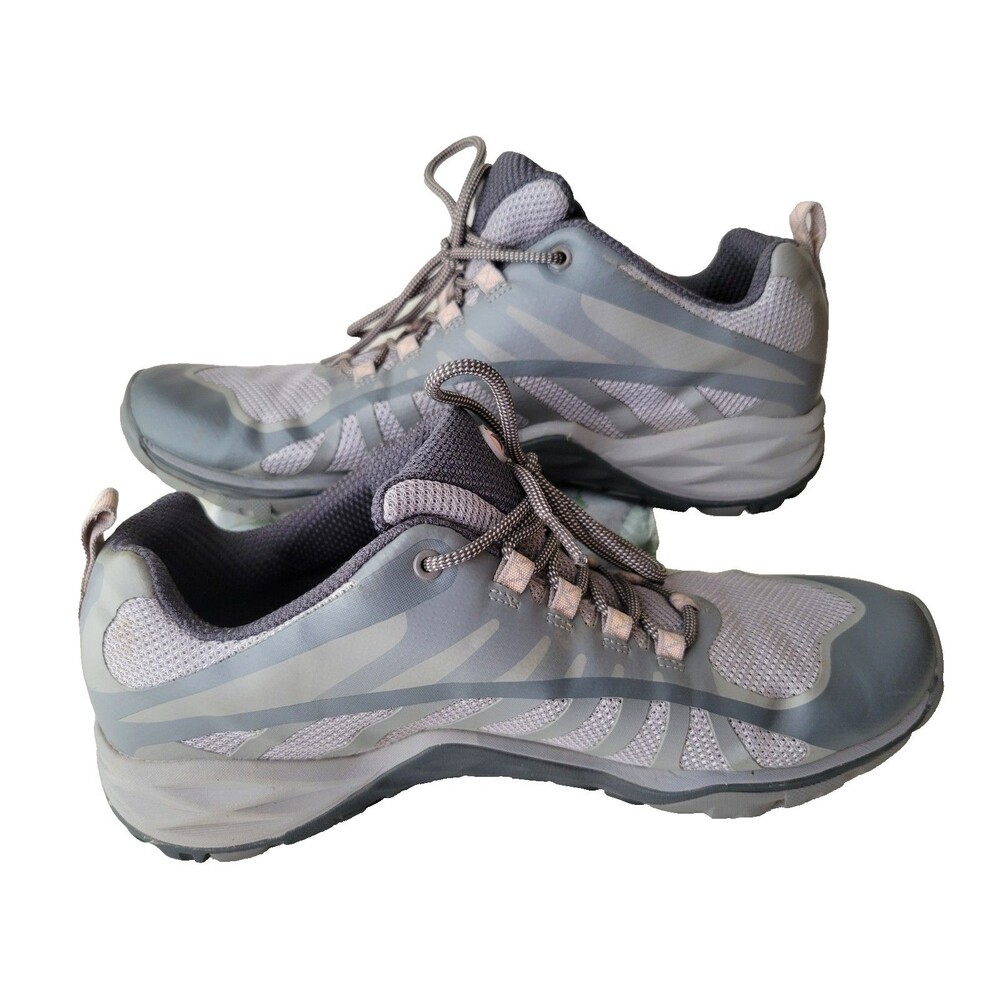 Merrell Siren Edge Q2 Womens 10 Gray Pink Trail Hiking Shoes Sneakers J46612